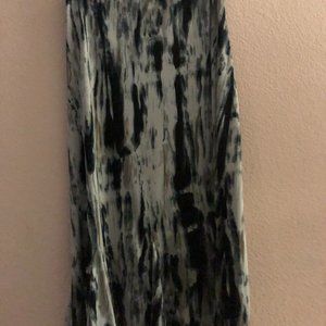 Blue Multi Color Fishtail Skirt